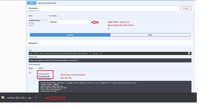 Upload And Download Multiple Files Using Web API