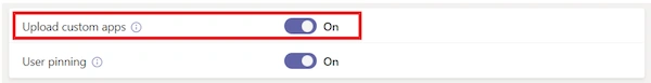 Upload apps in Teams by enabling Sideloading feature