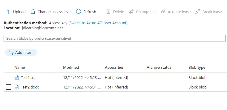 Upload File into Azure Blob Storage and Trigger Blob Storage using Azure Function
