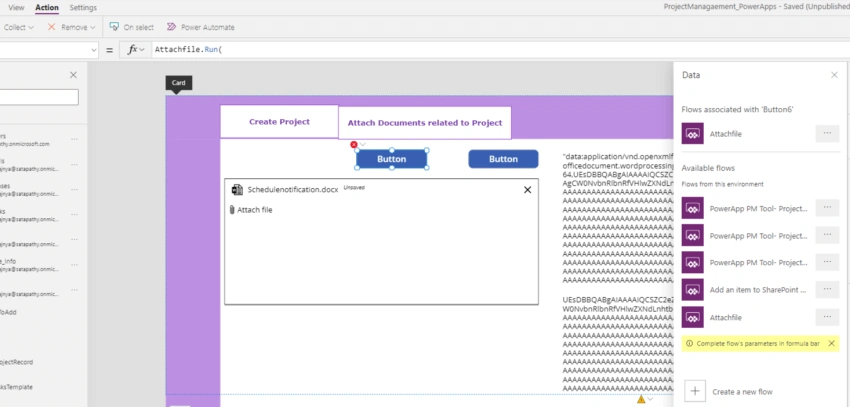 Upload Files from Power Apps to SharePoint Document Library using Power Automate flow