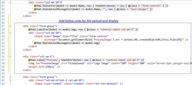 Upload Image In Database And Retrieve From Database With Image Preview Using MVC