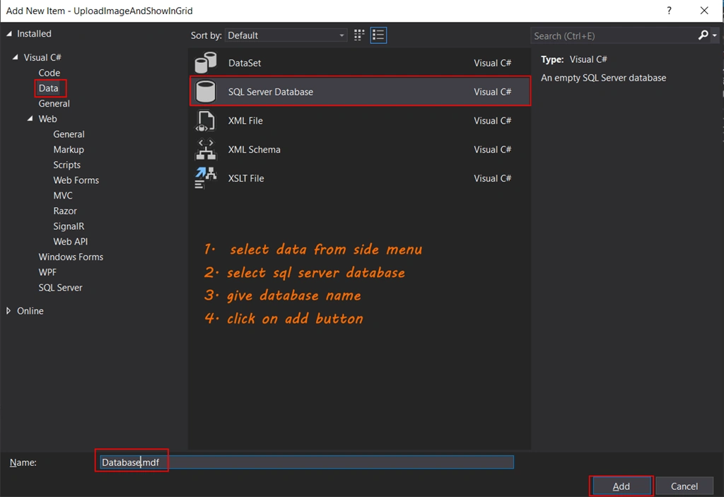 Upload Image Save In Database And Show In Gridview