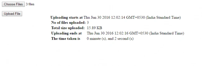 Upload File Output