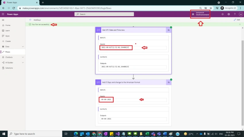 Usage of Add Days in Power Automate