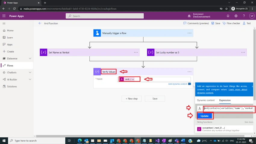 Usage Of And Function In Power Automate