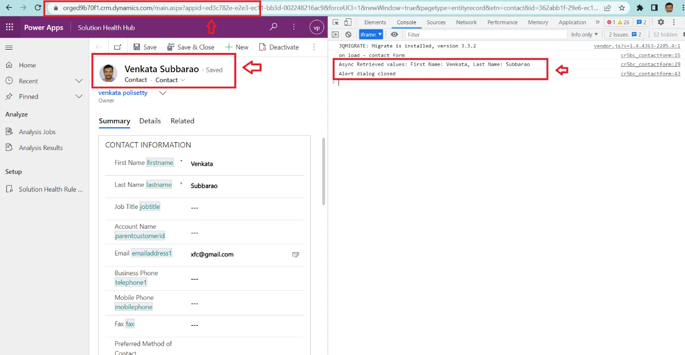 Usage of async and await with Webresource in Dynamics CRM Figure7