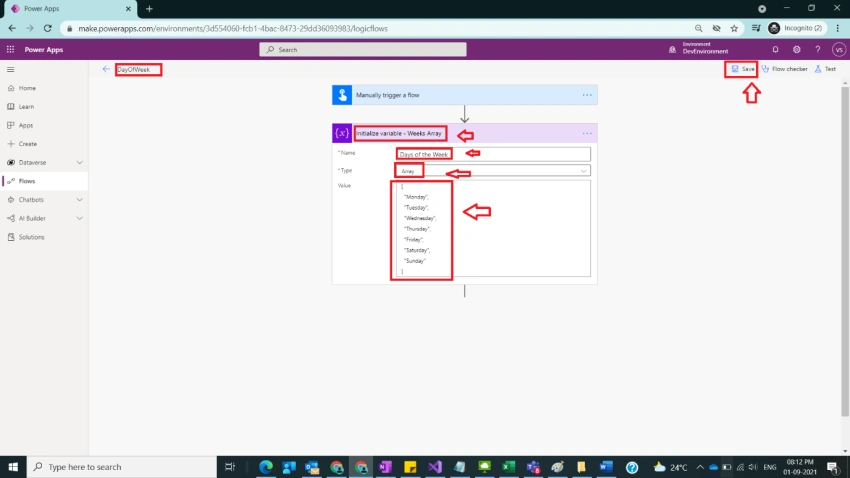 Usage of DayofWeek in Power Automate