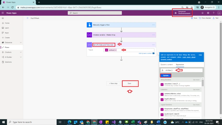 Usage of DayofWeek in Power Automate