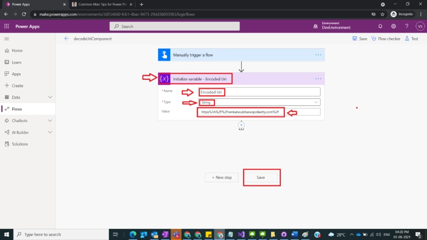 Usage of Decode URI in Power Automate