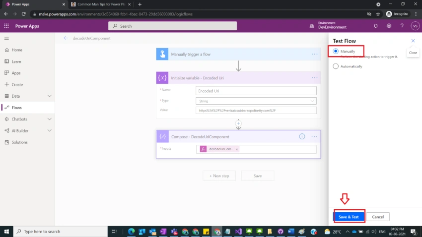 Usage of Decode URI in Power Automate