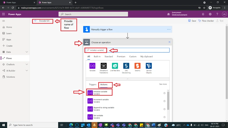 Usage of Encode Uri in Power Automate