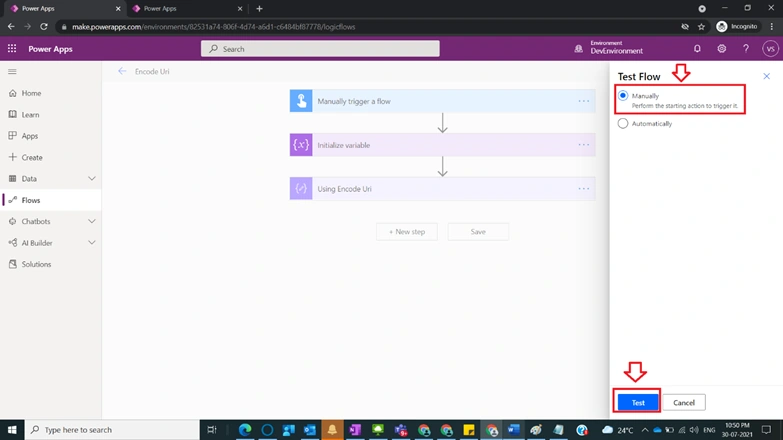 Usage of Encode Uri in Power Automate