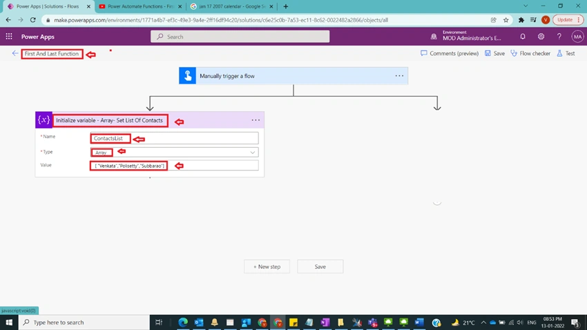 Usage of First & Last Function in Power Automate
