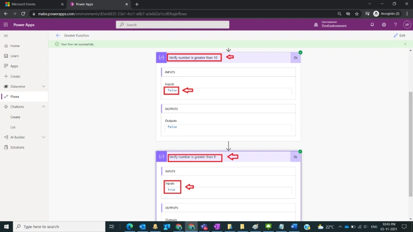 Usage of Greater Function in Power Automate