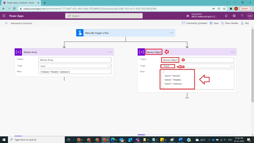 Usage of Intersection Function in Power Automate
