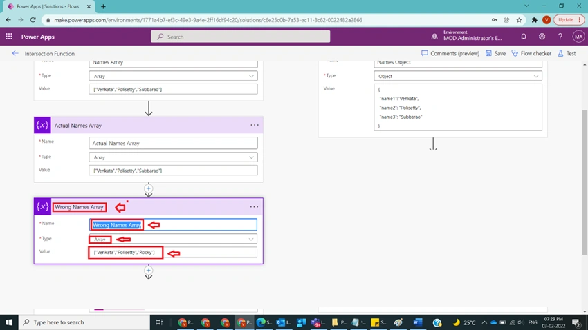 Usage of Intersection Function in Power Automate