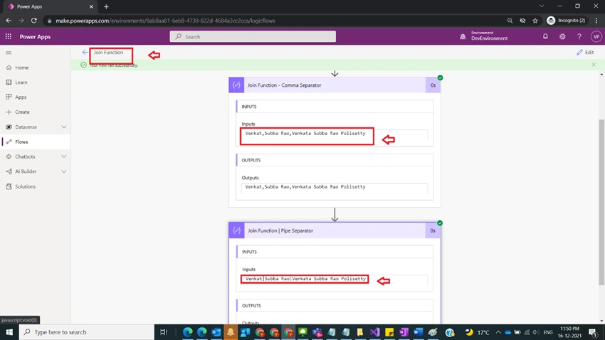 Usage of Join Function in Power Automate
