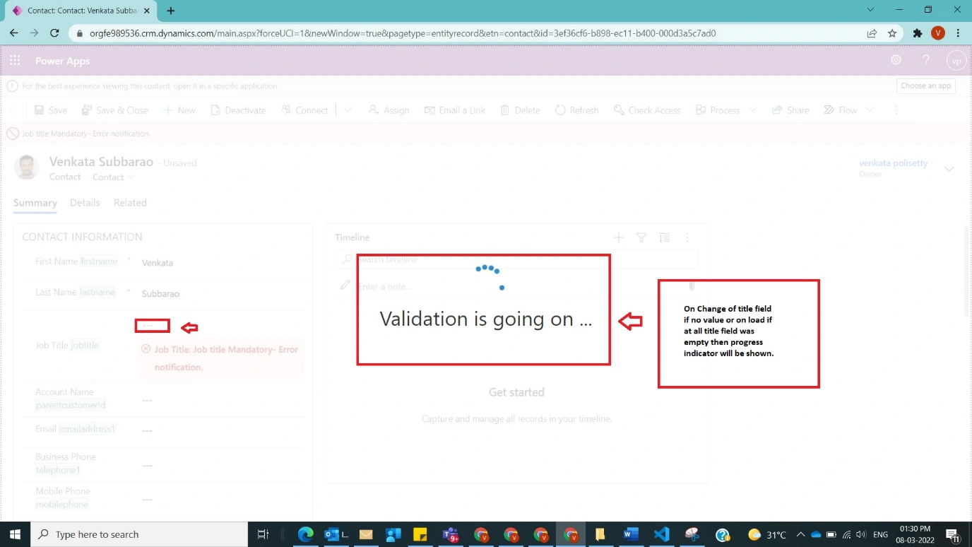 Usage of Progress Indicator with Webresource in Dynamics CRM Figure 6