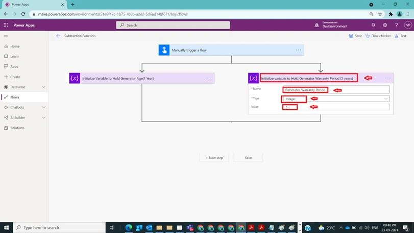 Usage of Subtraction Function in Power Automate