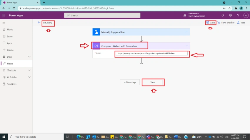 Usage of uriQuery Function in Power Automate
