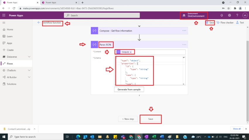 Usage Of Workflow Function In Power Automate
