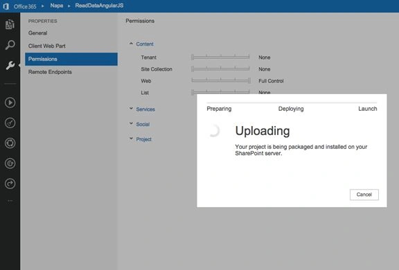 Uploading