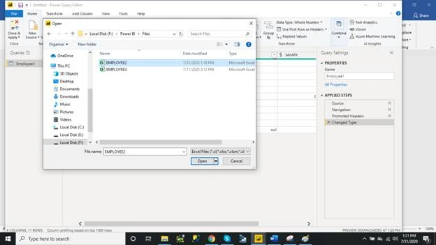 Use Append Queries Feature In Power BI