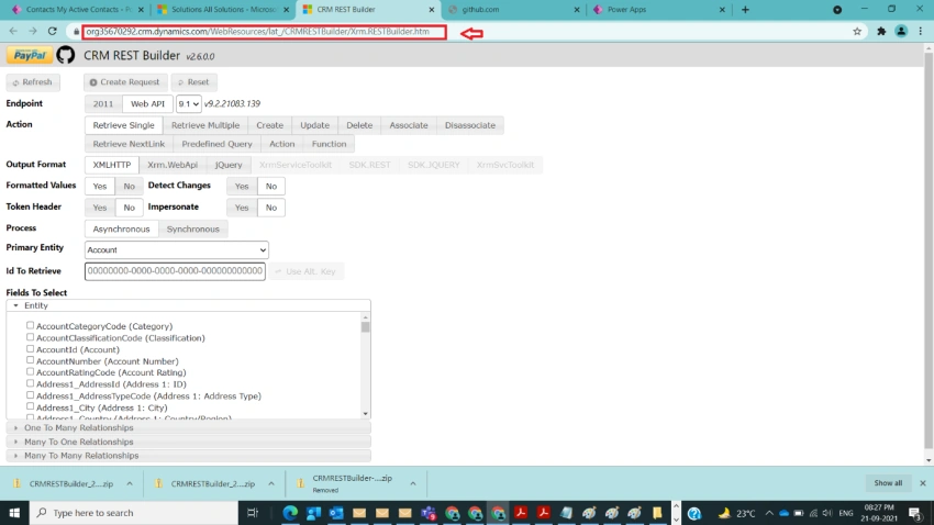 Use CRM REST Builder in Dynamics CRM