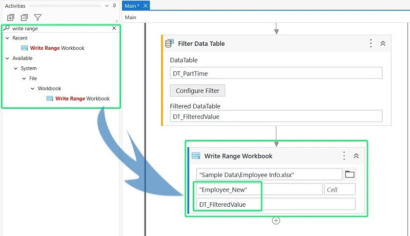Use of Filter Data Table Activity in UiPath