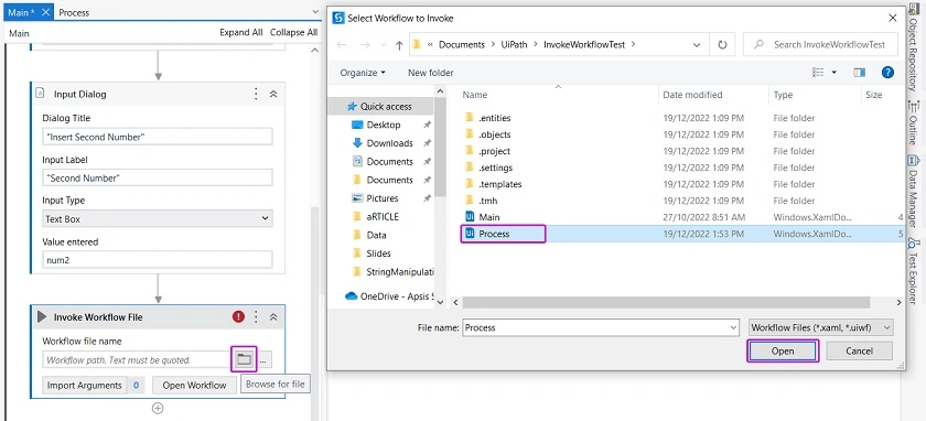 Use of Invoke Workflow File & Arguments in UiPath