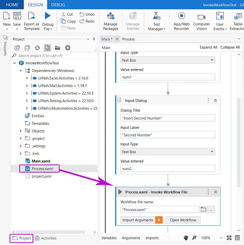 Use of Invoke Workflow File & Arguments in UiPath