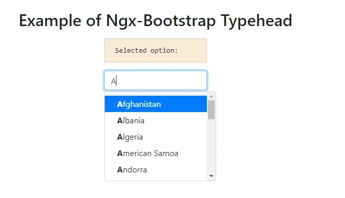 Use Of Ngx-Bootstrap Typehead In Angular 8