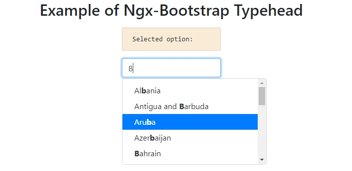 Use Of Ngx-Bootstrap Typehead In Angular 8