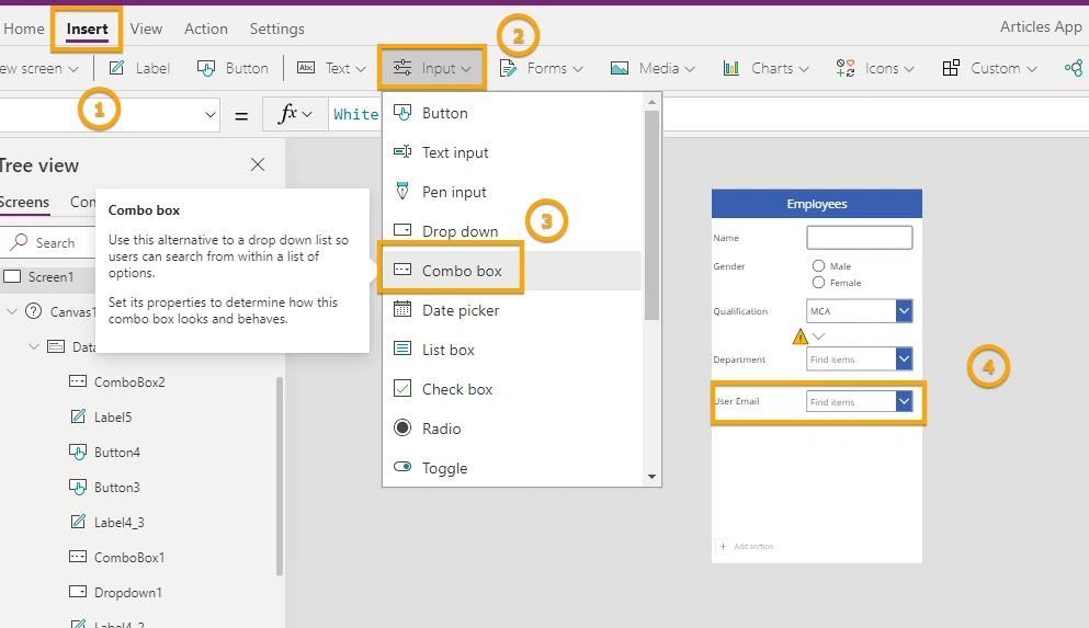 Patch Function In PowerApps