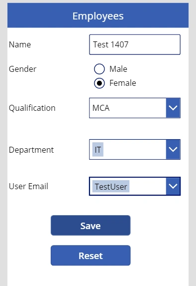 Patch Function In PowerApps