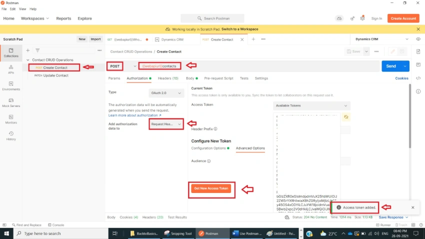 Use Postman Tool to Create and Update Records in Dynamics CRM