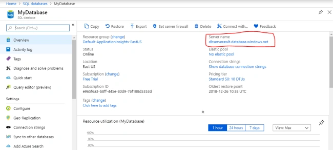 Use SQL Server Management Studio To Connect Azure SQL Database