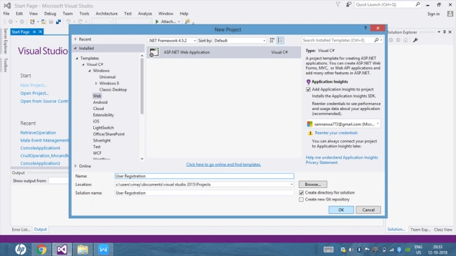 Create User Registration using Asp.net and MongoDB