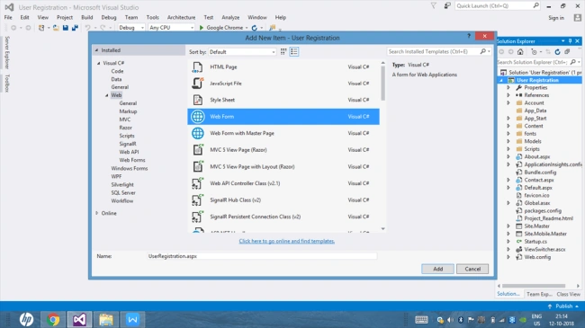 Create User Registration using Asp.net and MongoDB