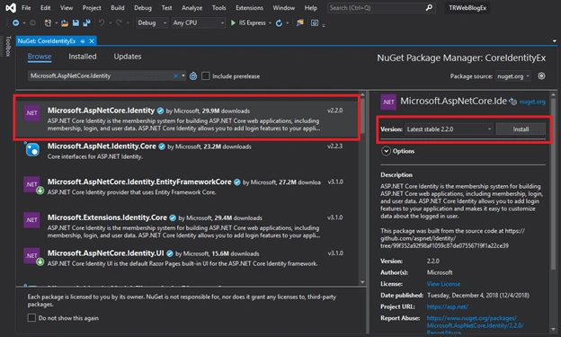 Using ASP.NET Core 3.0 Identity With MySQL