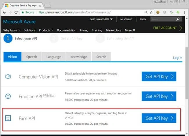 Azure Face API