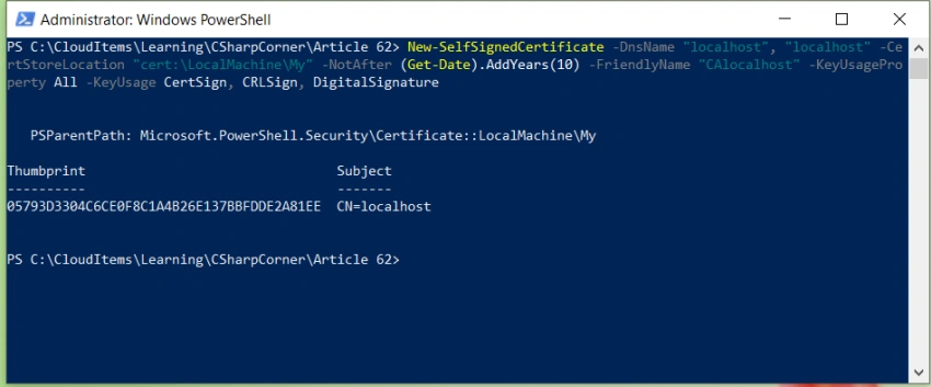 Using Certificates for API authentication in .NET 5