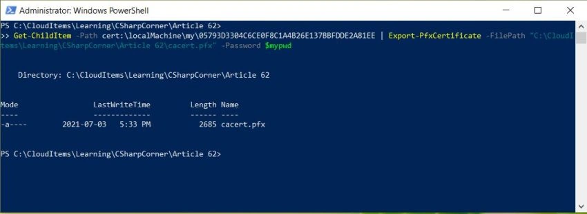Using Certificates for API authentication in .NET 5
