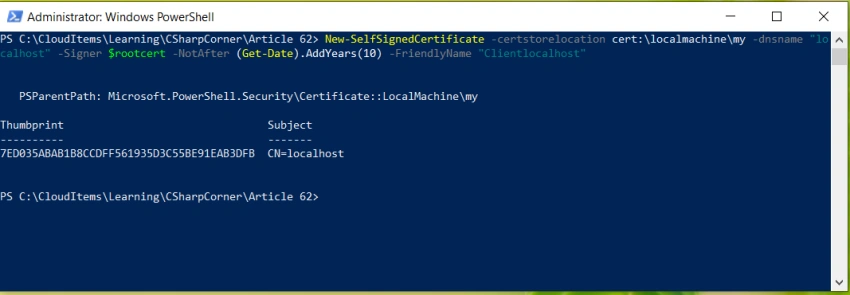 Using Certificates for API authentication in .NET 5