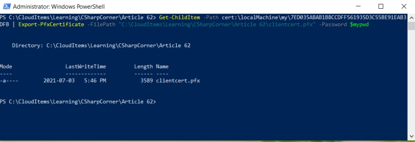Using Certificates for API authentication in .NET 5