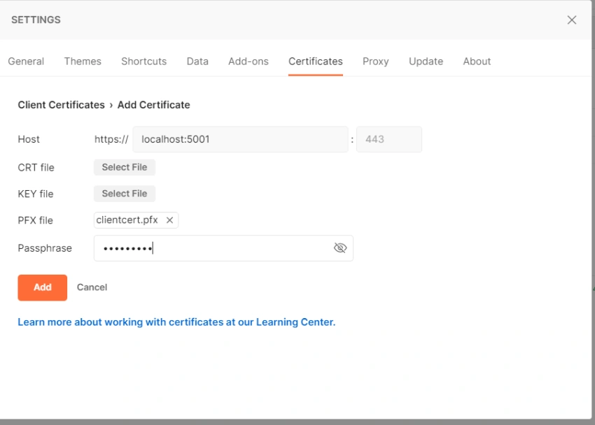 Using Certificates for API authentication in .NET 5