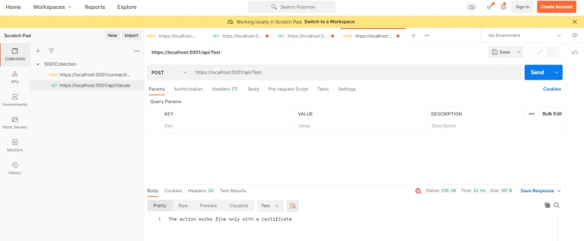 Using Certificates for API authentication in .NET 5