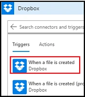 Triggers tab