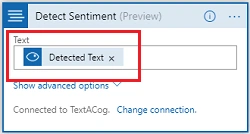 Choose detected text