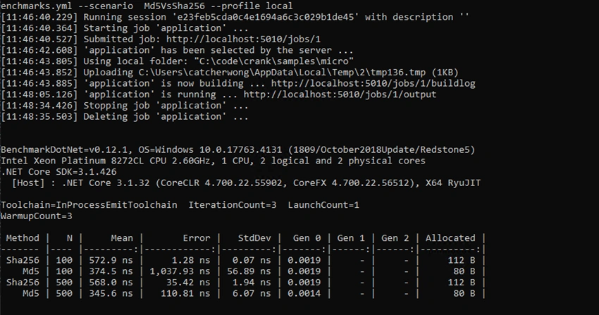 Using Crank To Benchmark Libraries